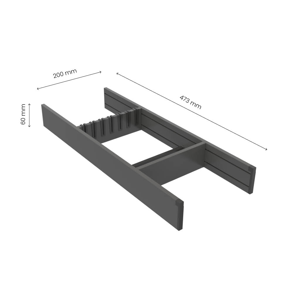 Messereinsatz Flex Basic - 500 (473mm) - Dunkelgrau
