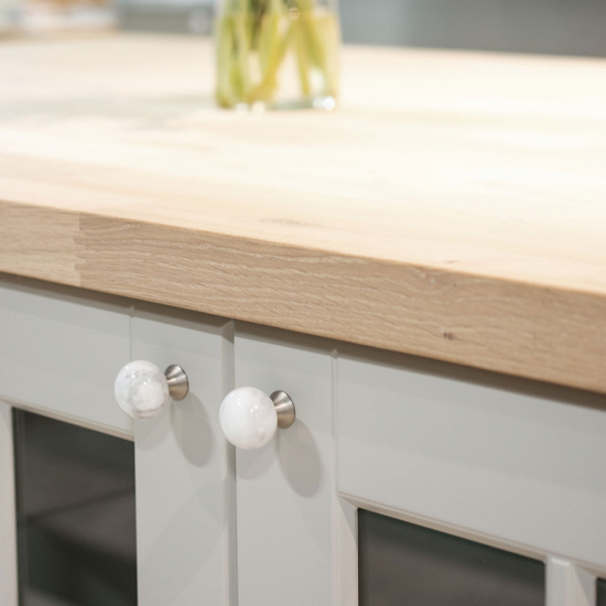 Möbelknopf Bead Straight - Carrara Marmor