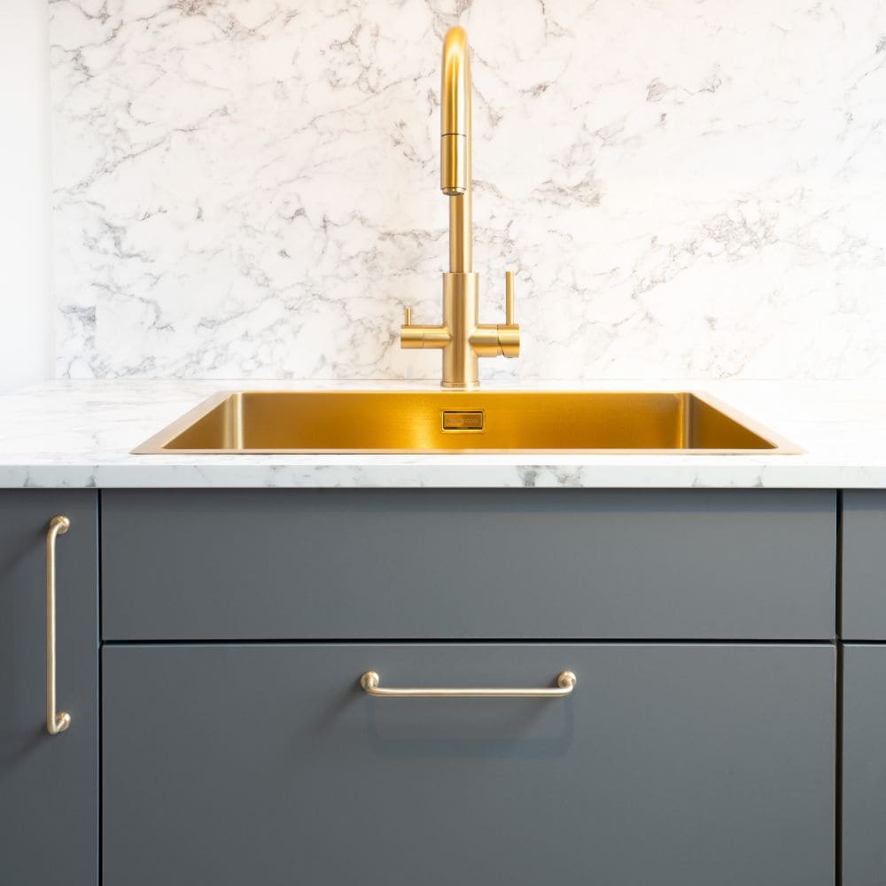 Möbelgriff Viva - Gebürstetes Unbehandeltes Messing