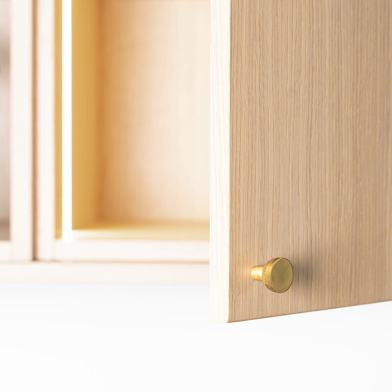 Möbelknopf Copenhagen - 25mm - Rohes/Poliertes Messing