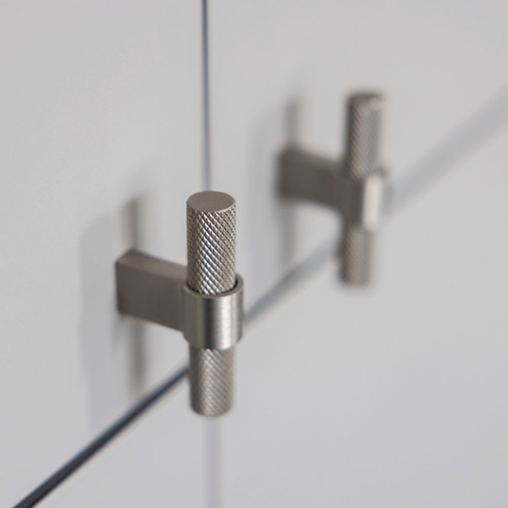 Möbelknopf T Helix - Edelstahl-Optik