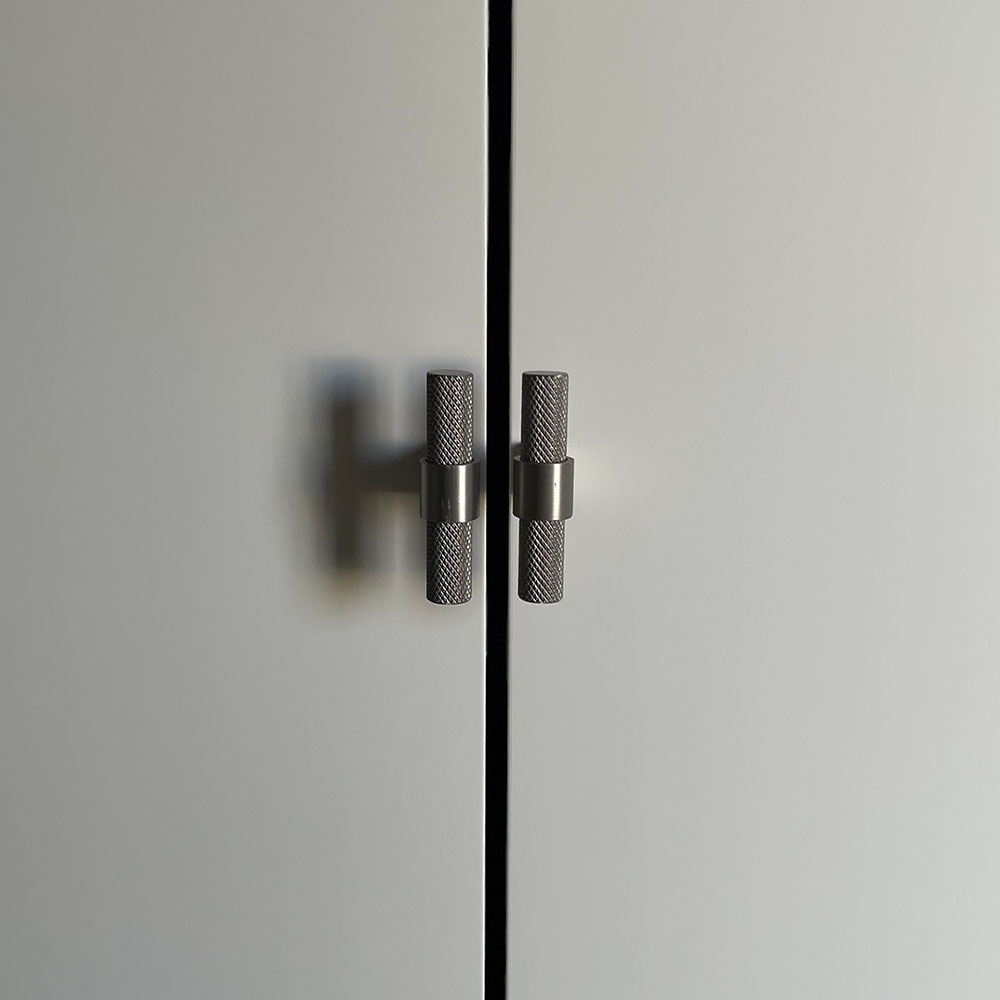 Möbelknopf T Helix - Edelstahl-Optik