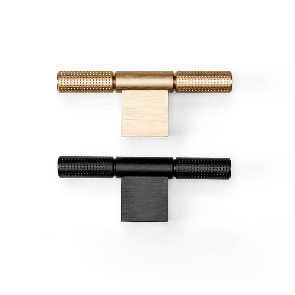 Möbelknopf T Point - Gebürstetes Messing