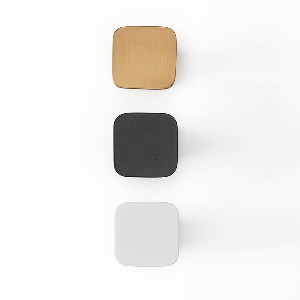 Möbelknopf Prism - 32x32mm - Mattweiß