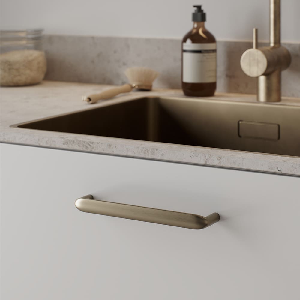 Möbelgriff Cobra - Gebürstetes Messing