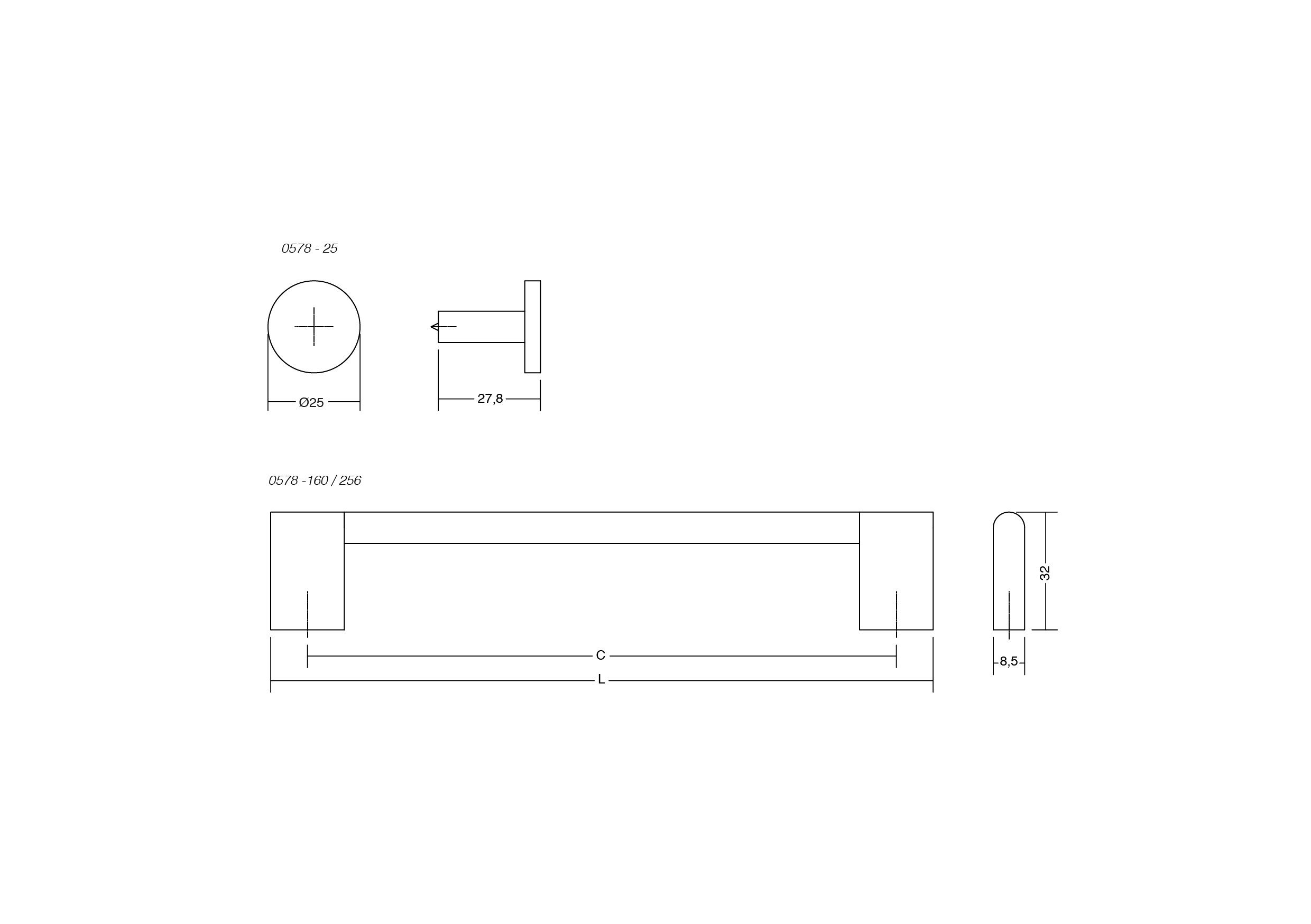 Möbelgriff Nexx - Gebürstete Bronze