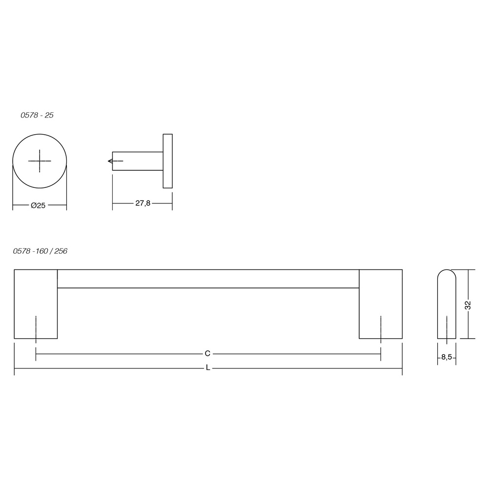 Möbelgriff Nexx - Edelstahl-Optik