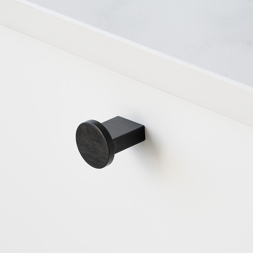 Möbelknopf Nexx Ø25mm - Gebürstetes Schwarz