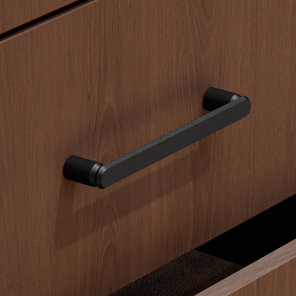 Möbelgriff Fase cc160mm - Gebürstetes Schwarz