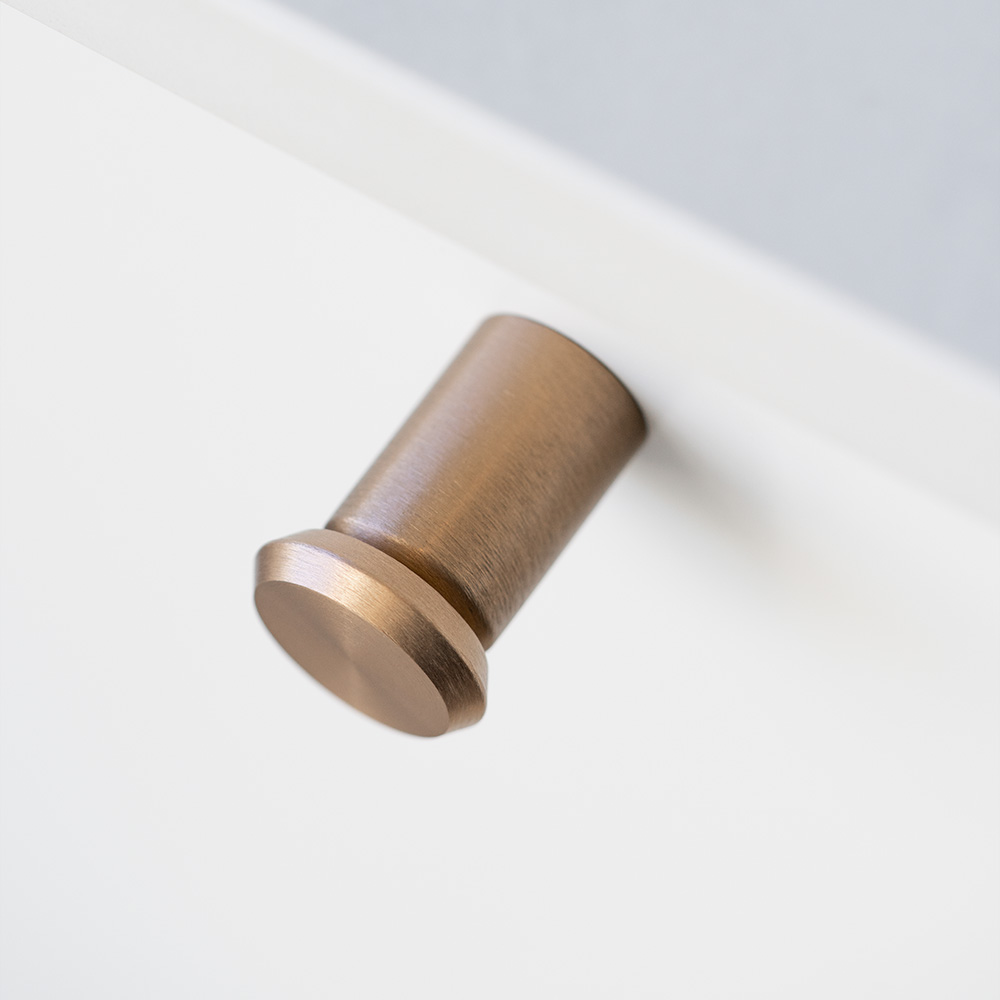 Möbelknopf Fase Ø23mm - Dunkel Gebürstetes Messing
