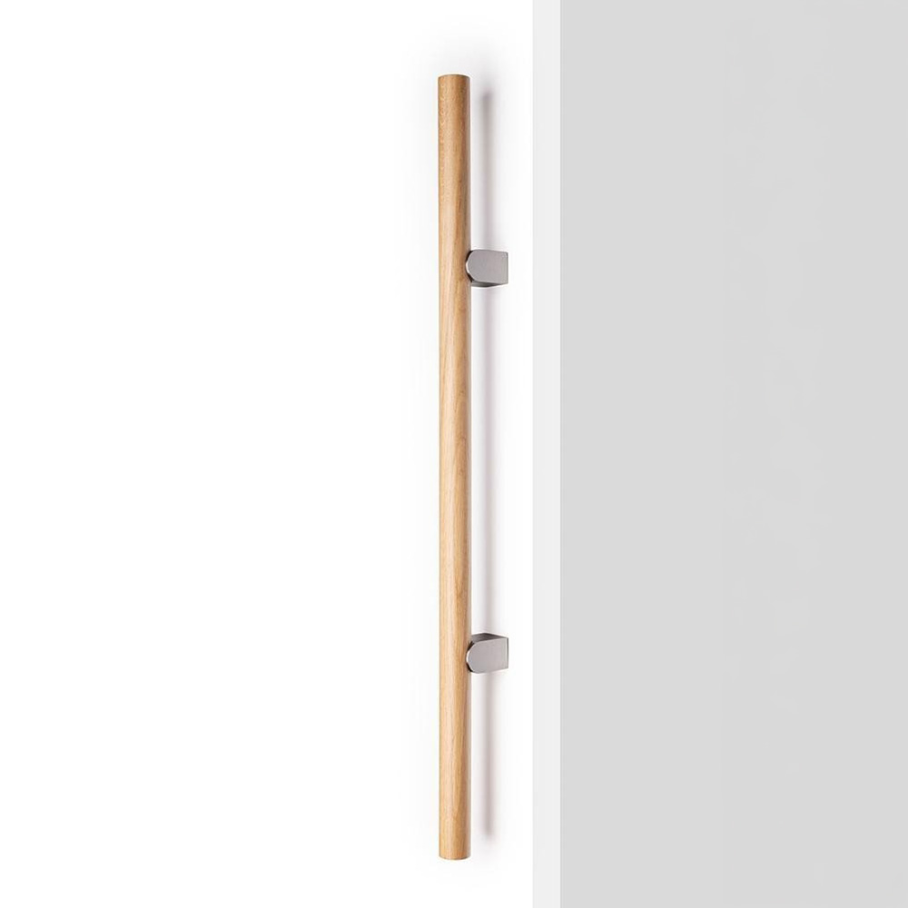 Möbelgriff Kumo Wood - Eiche/Edelstahl-Optik