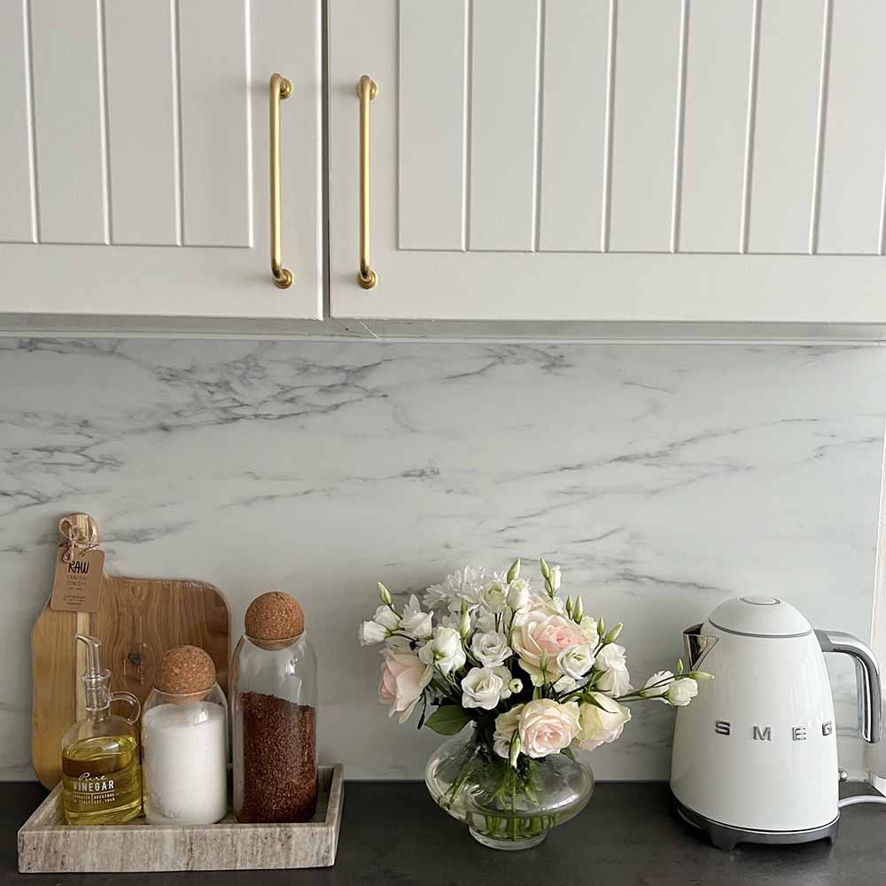 Möbelgriff 1353 - 128mm - Poliertes Unbehandeltes Messing