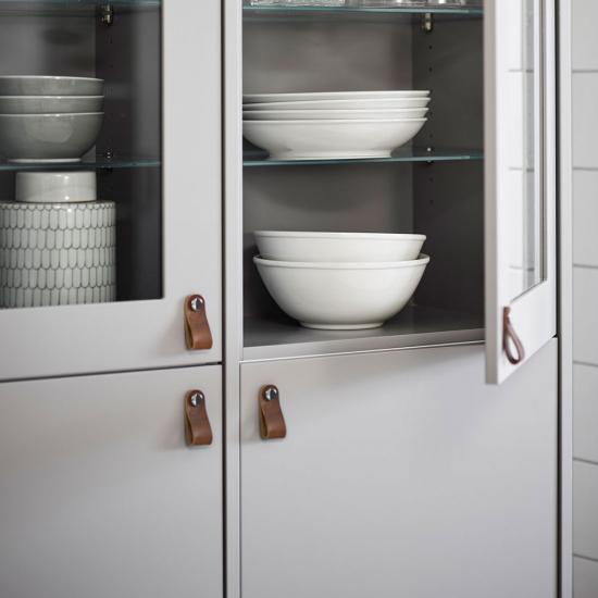 Loop Round - Leder Braun/Chrom