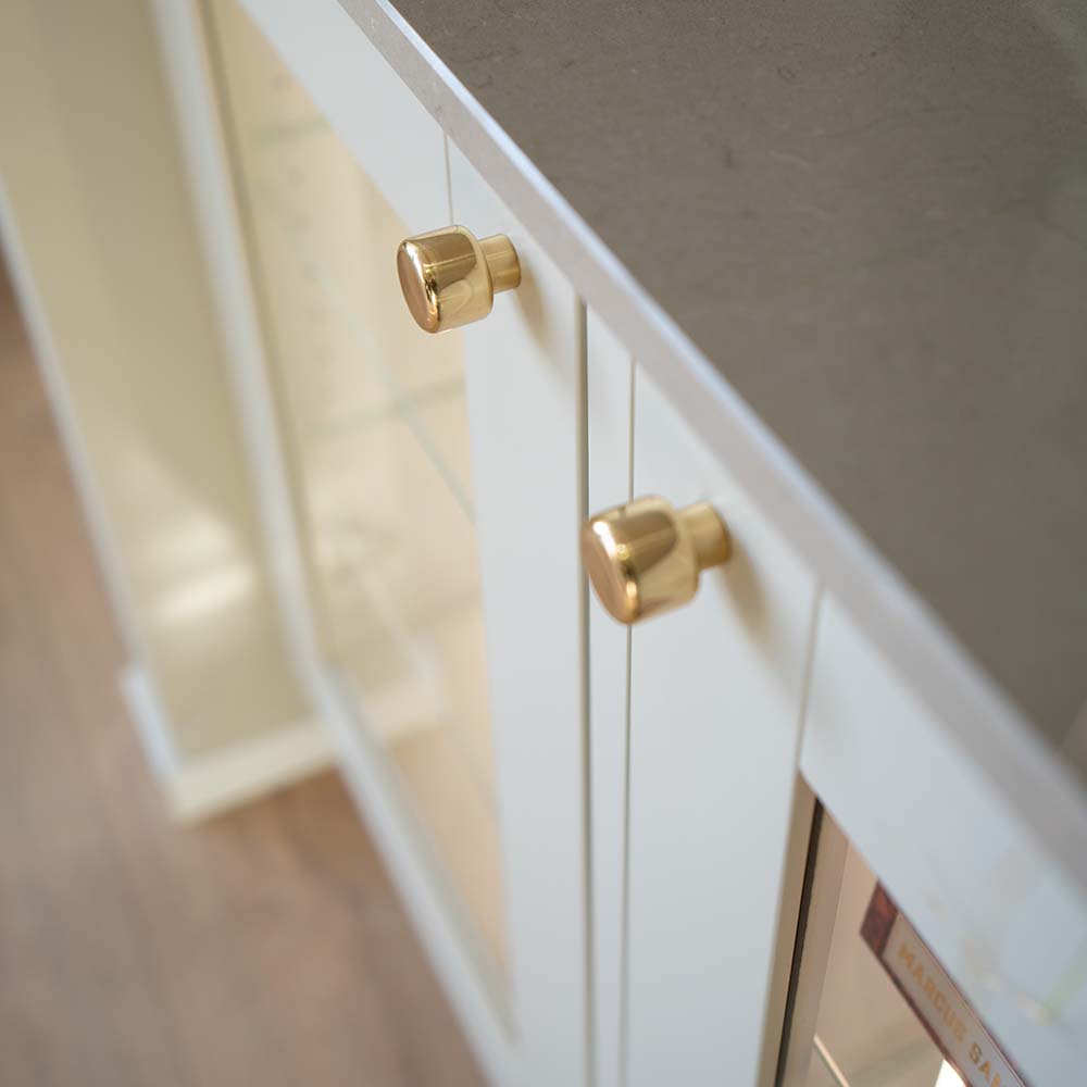 Möbelknopf Esther - Poliertes Messing