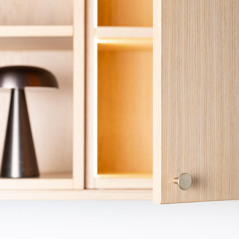 Möbelknopf Lund - 25mm - Gebürstetes Helles Gold