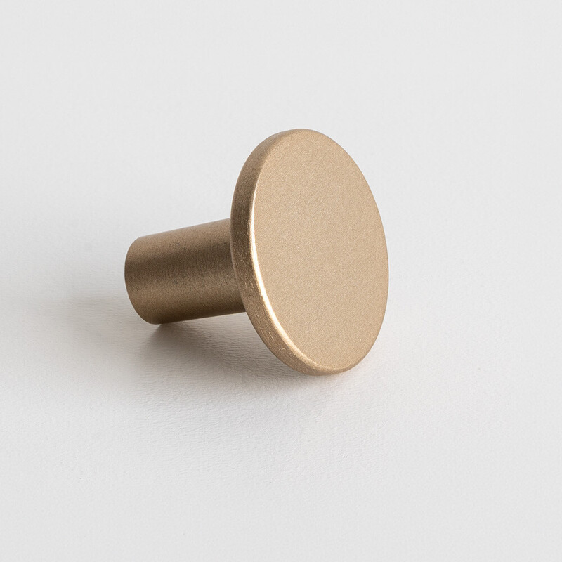 Möbelknopf Lund - 25mm - Gebürstetes Helles Gold
