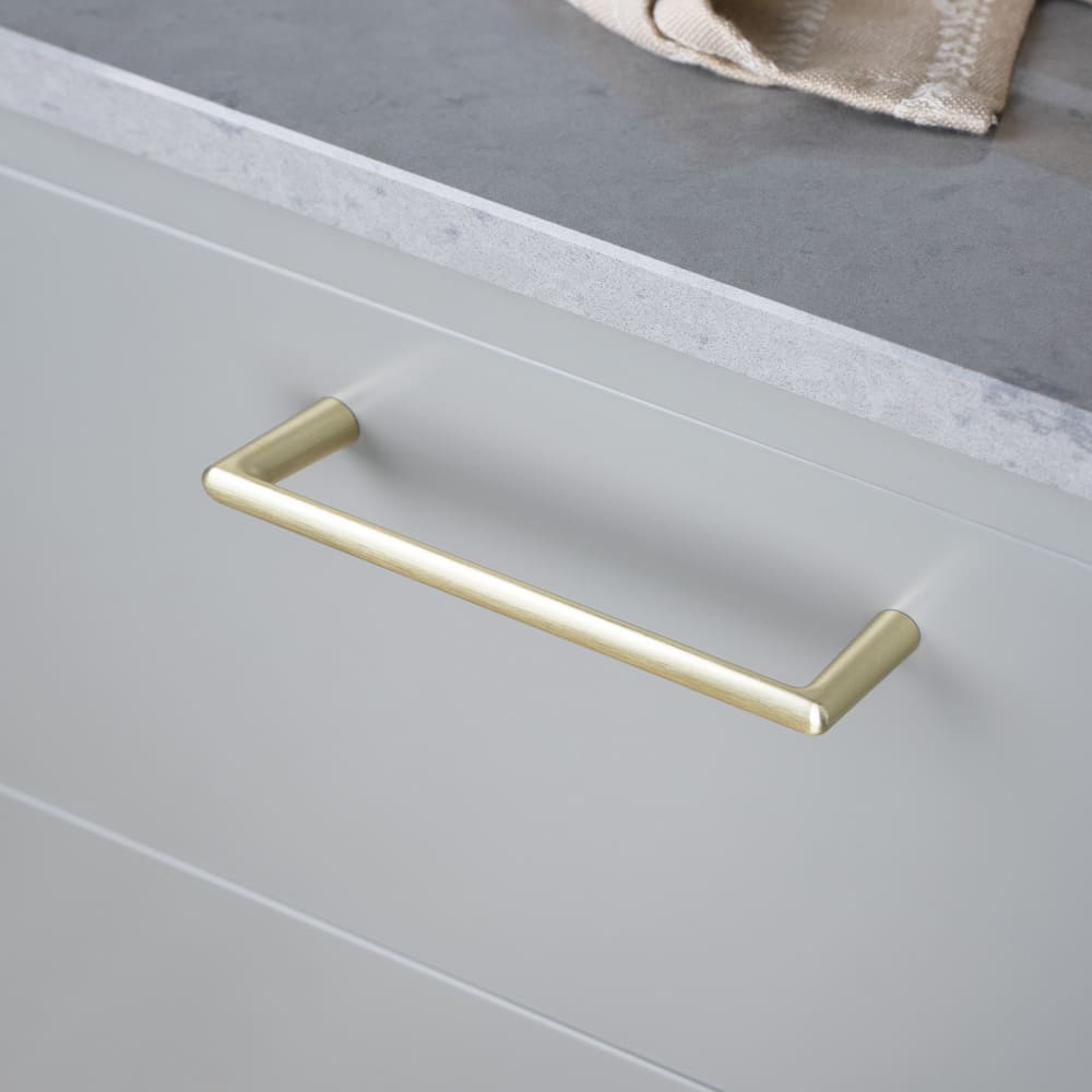 Möbelgriff Bob - 160mm - Gebürstetes Messing