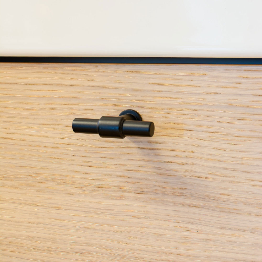 Möbelknopf T-type - Mattschwarz