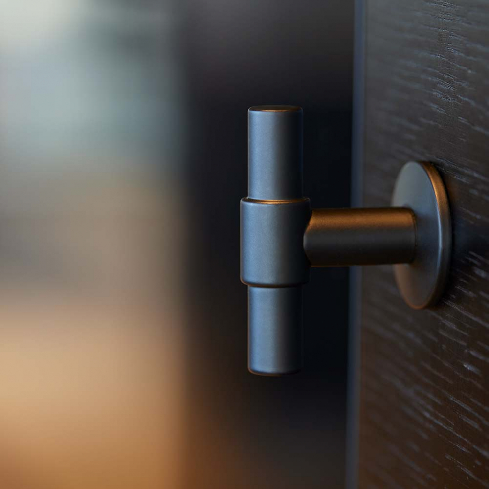 Möbelknopf T Uniform - Mattschwarz