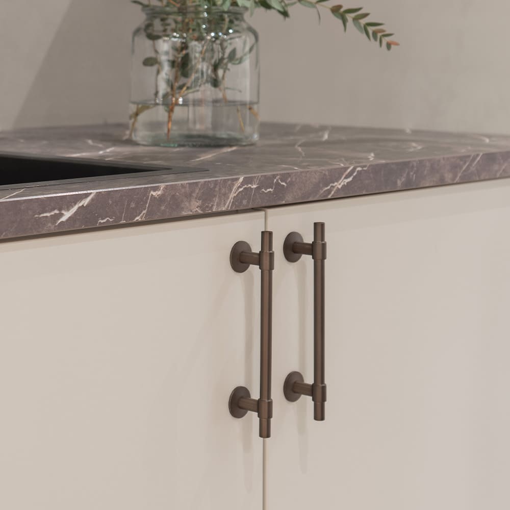 Möbelgriff Uniform - 128mm - Brünierte Messing