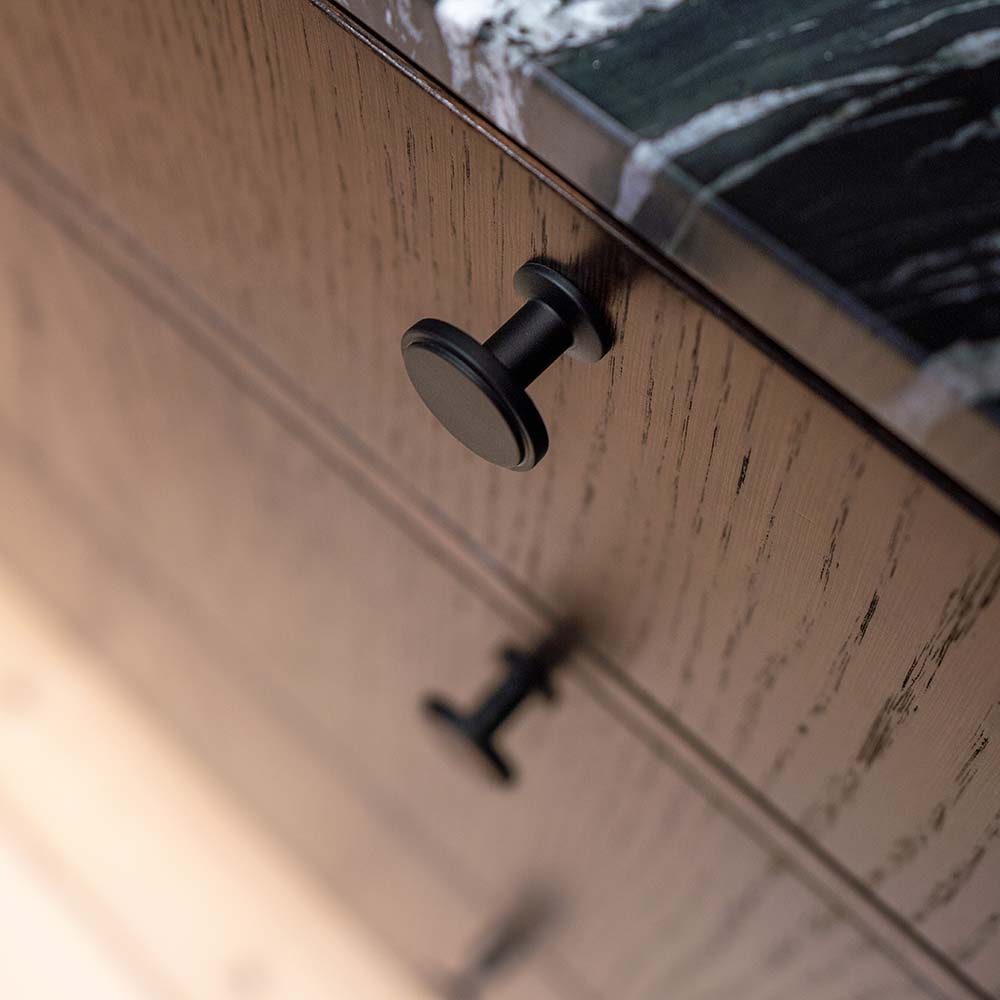 Möbelknopf Uno - Mattschwarz