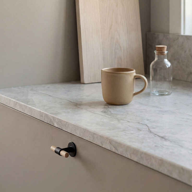 Möbelknopf T Uniform - Eiche/Mattschwarz