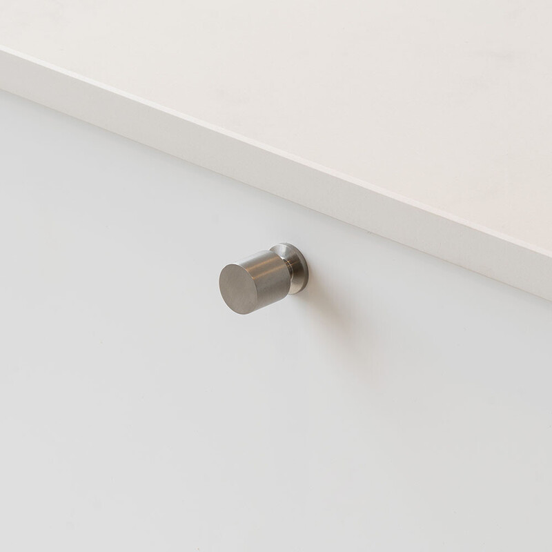 Möbelknopf Solo - 21mm - Gebürsteter Edelstahl