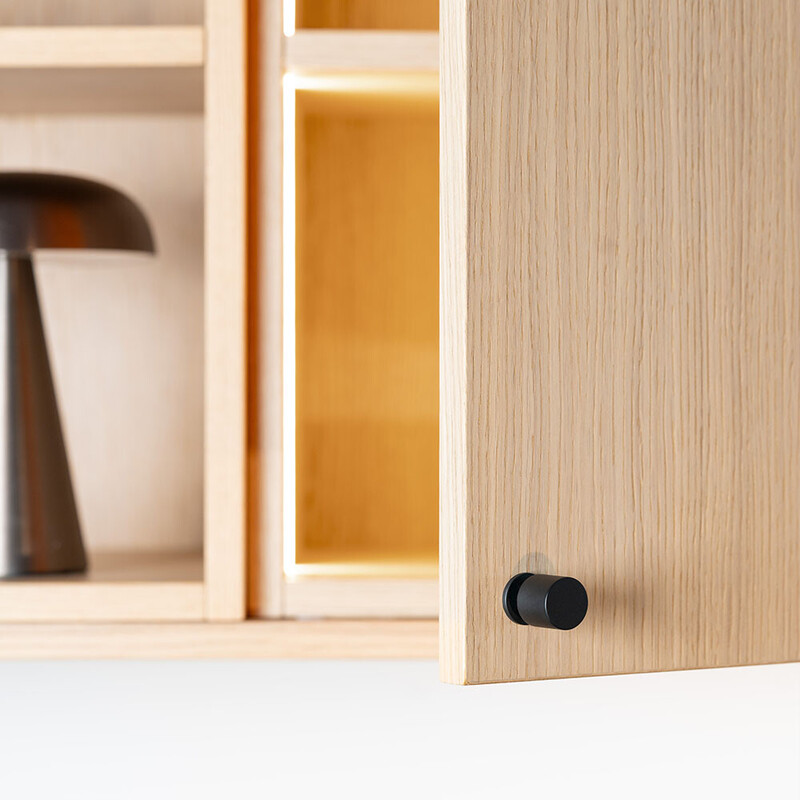 Möbelknopf Solo - 21mm - Mattschwarz