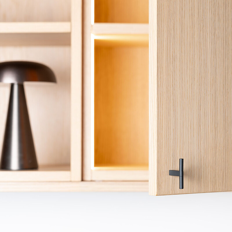 Möbelknopf T Petit - Mattschwarz