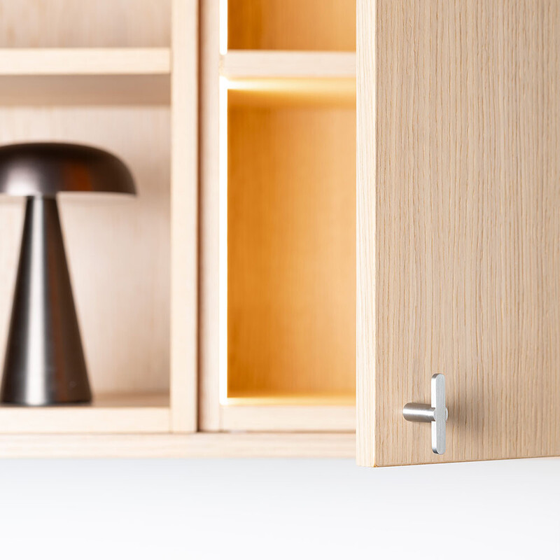 Möbelknopf T Flow - Gebürstetes Nickel