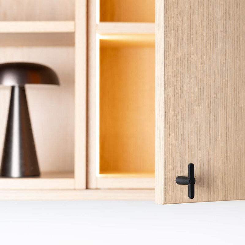 Möbelknopf T Flow - Mattschwarz