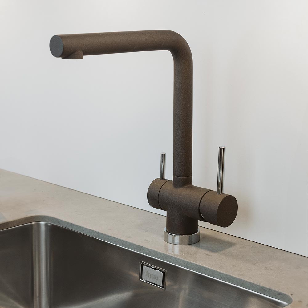 Küchenarmatur Milano - Silgranit Kaffee/Chrom