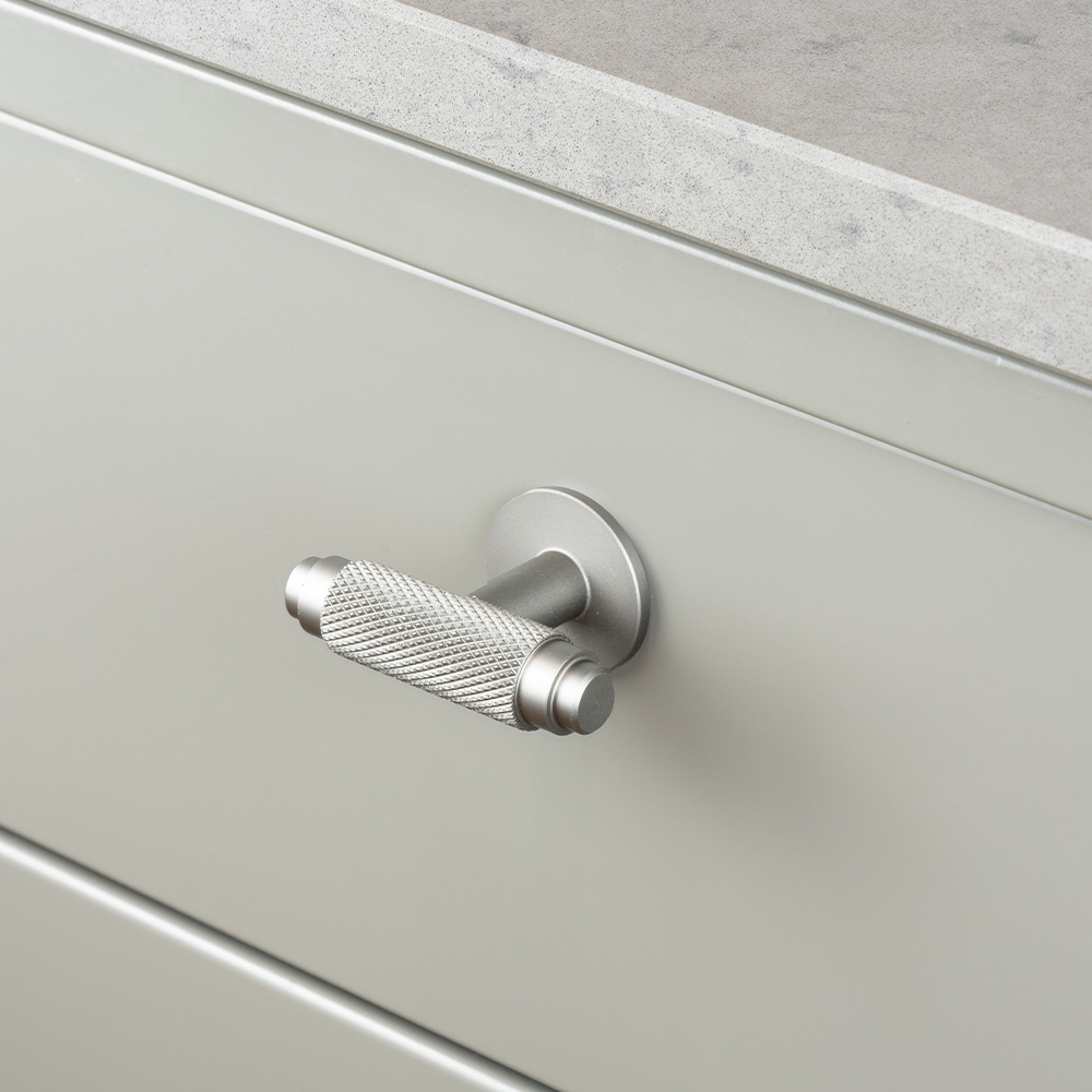 Griffknauf T-Form T Riff - Edelstahl-Optik