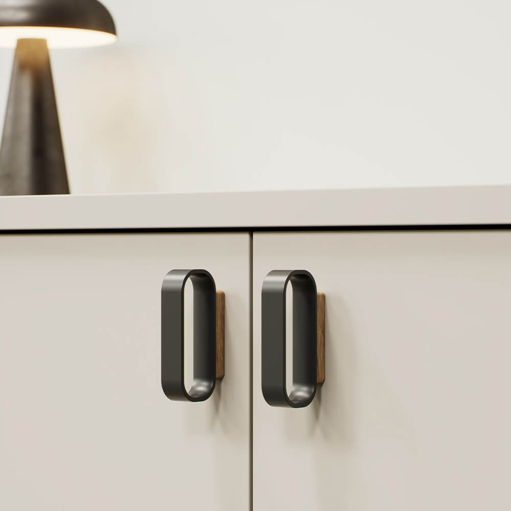 Möbelgriff Race - Eiche/Mattschwarz