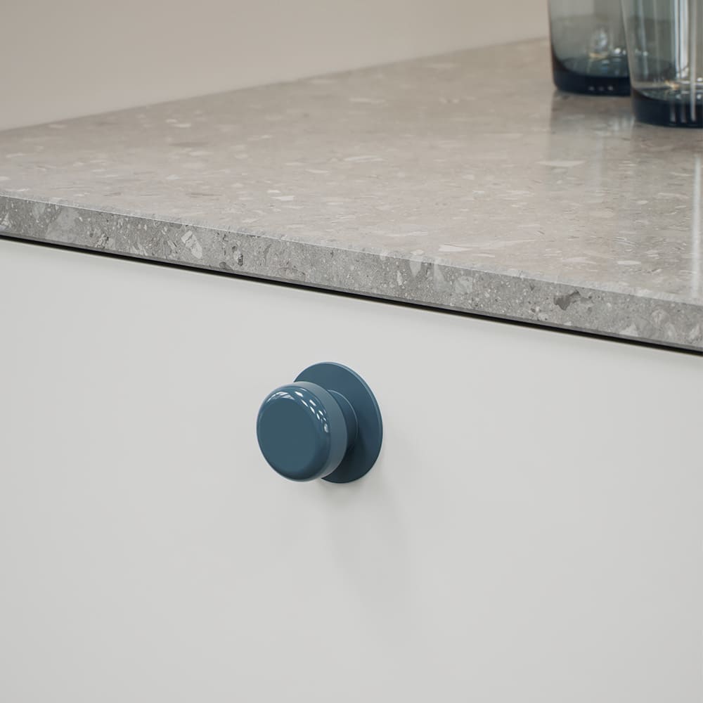 Möbelknopf Colette - 50mm - Glossy Slate Blue