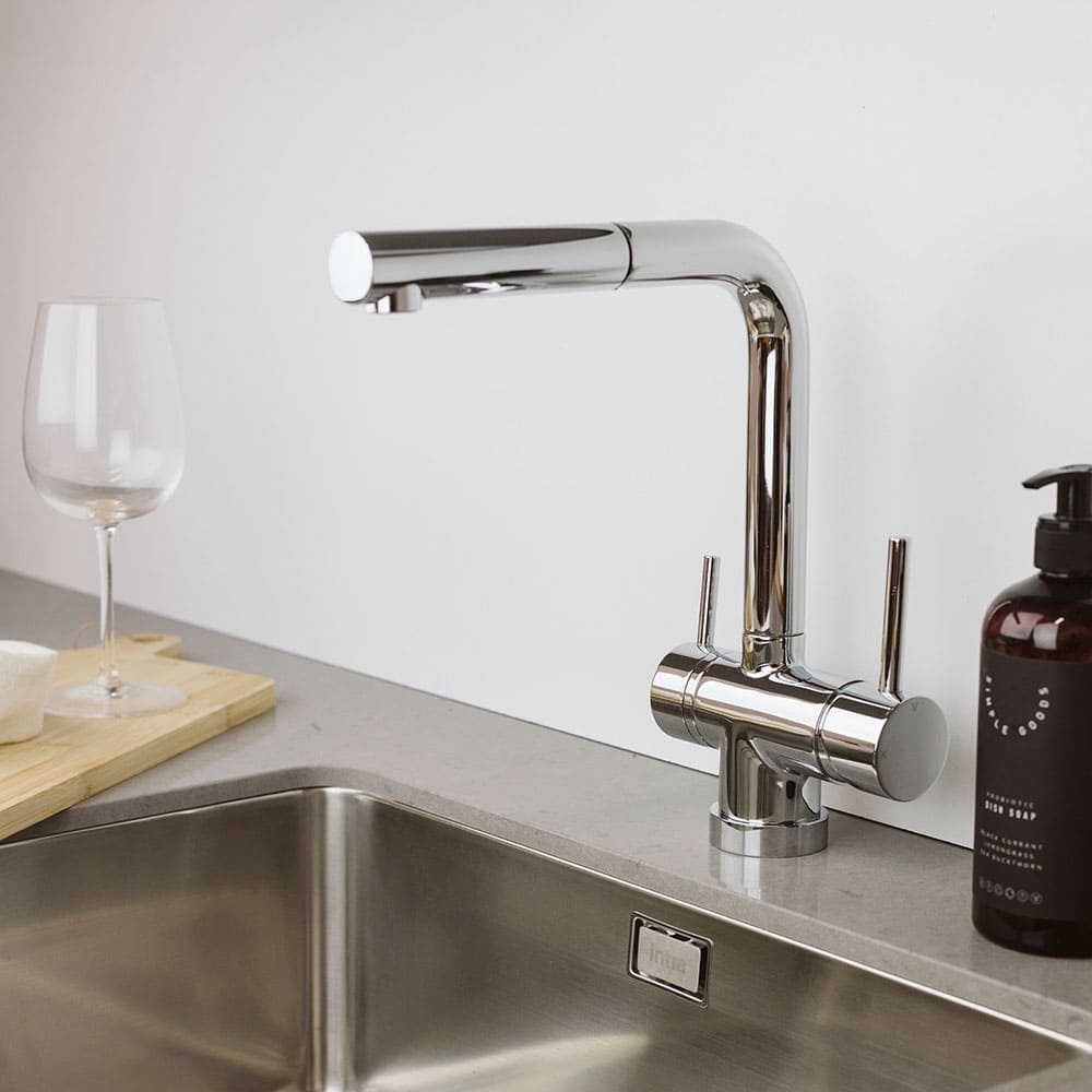 Küchenarmatur London - Ausziehbarer Auslauf - Chrom