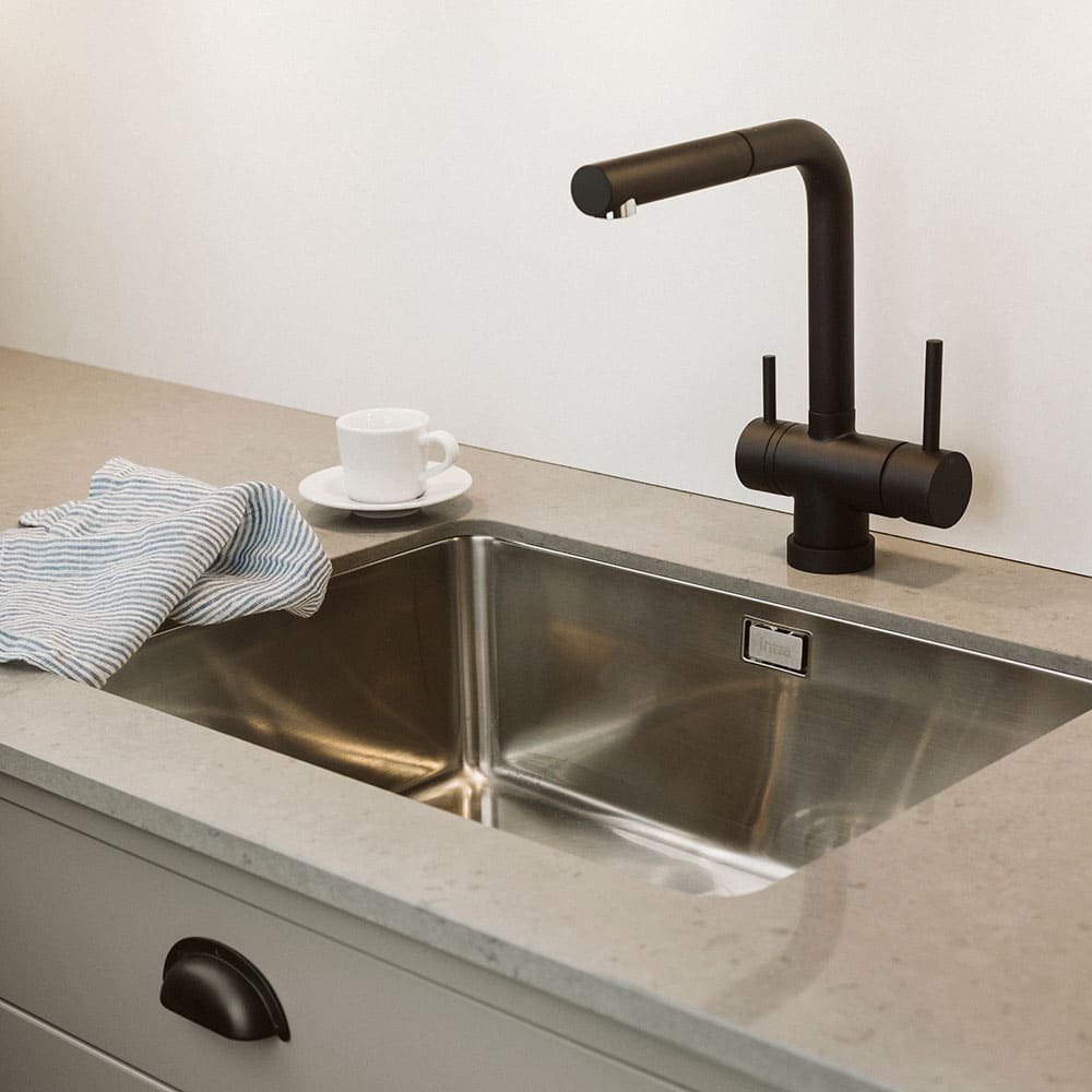 Küchenarmatur London - Ausziehbarer Auslauf - Mattschwarz