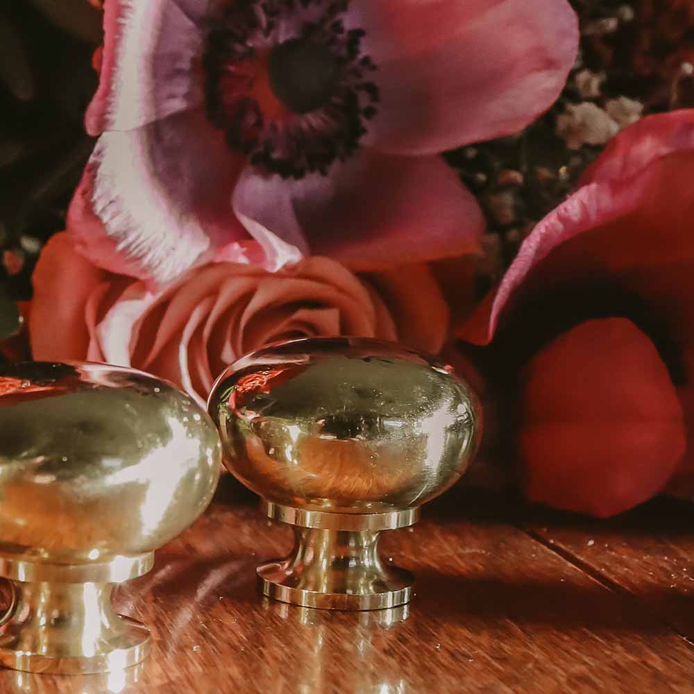 Möbelknopf 7638 - Poliertes Messing