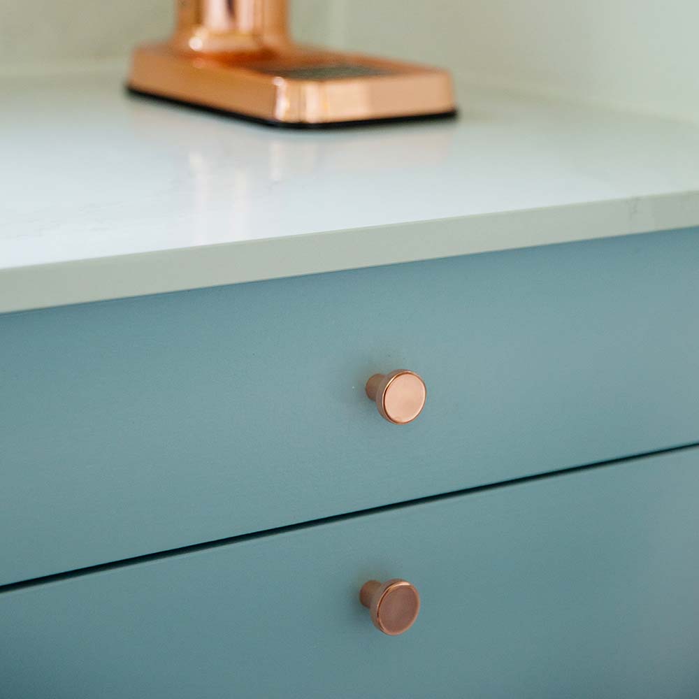 Möbelknopf 2078 - Poliertes Kupfer