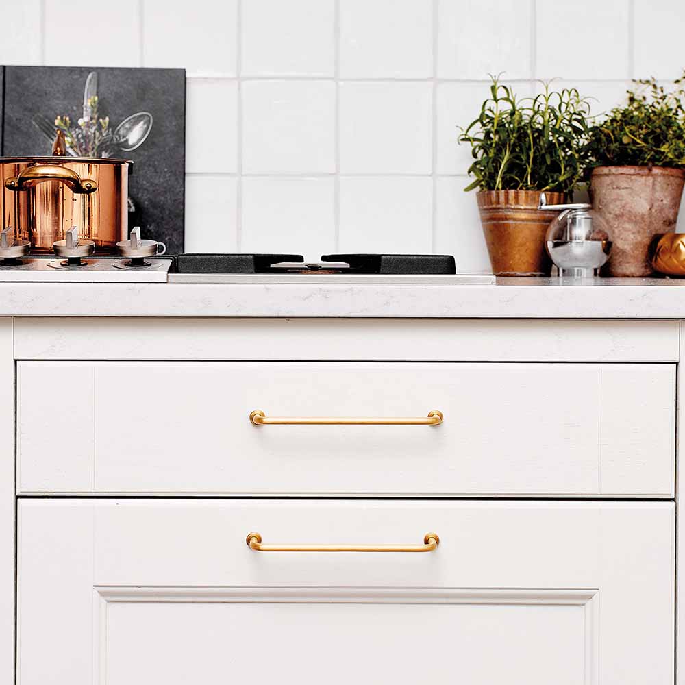 Möbelgriff Lounge - 160mm - Gebürstetes Messing