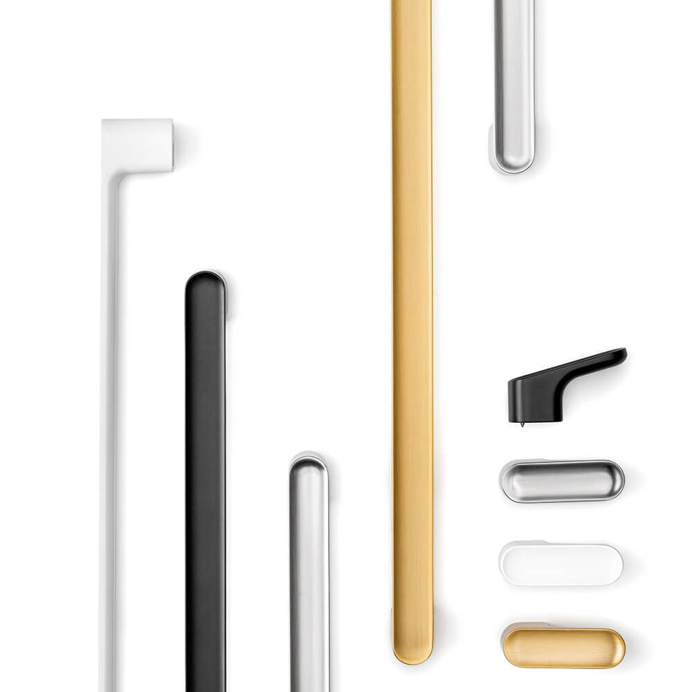 Möbelknopf Luv - Gebürstetes Messing