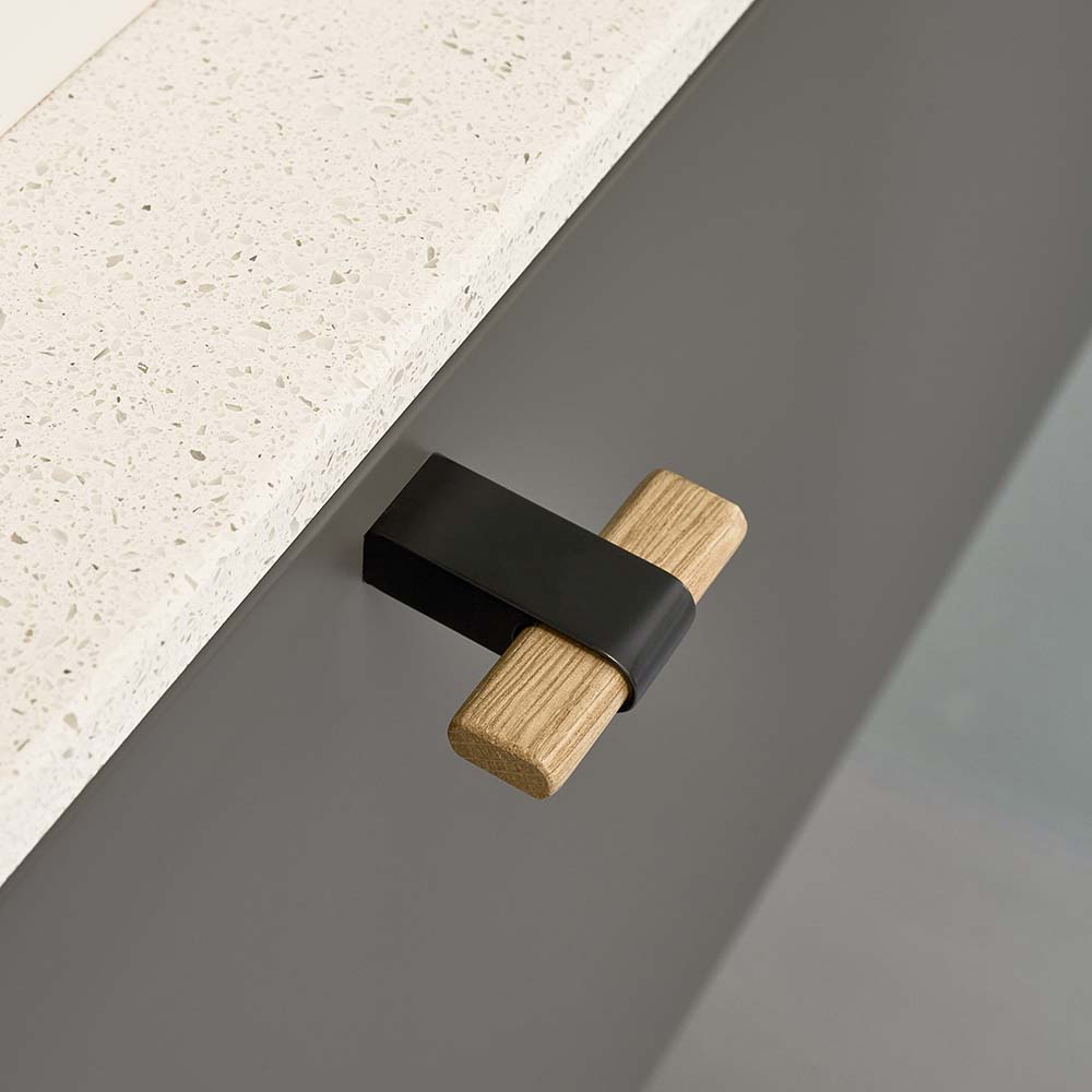 Möbelknopf T Crossing - Eiche/Schwarz