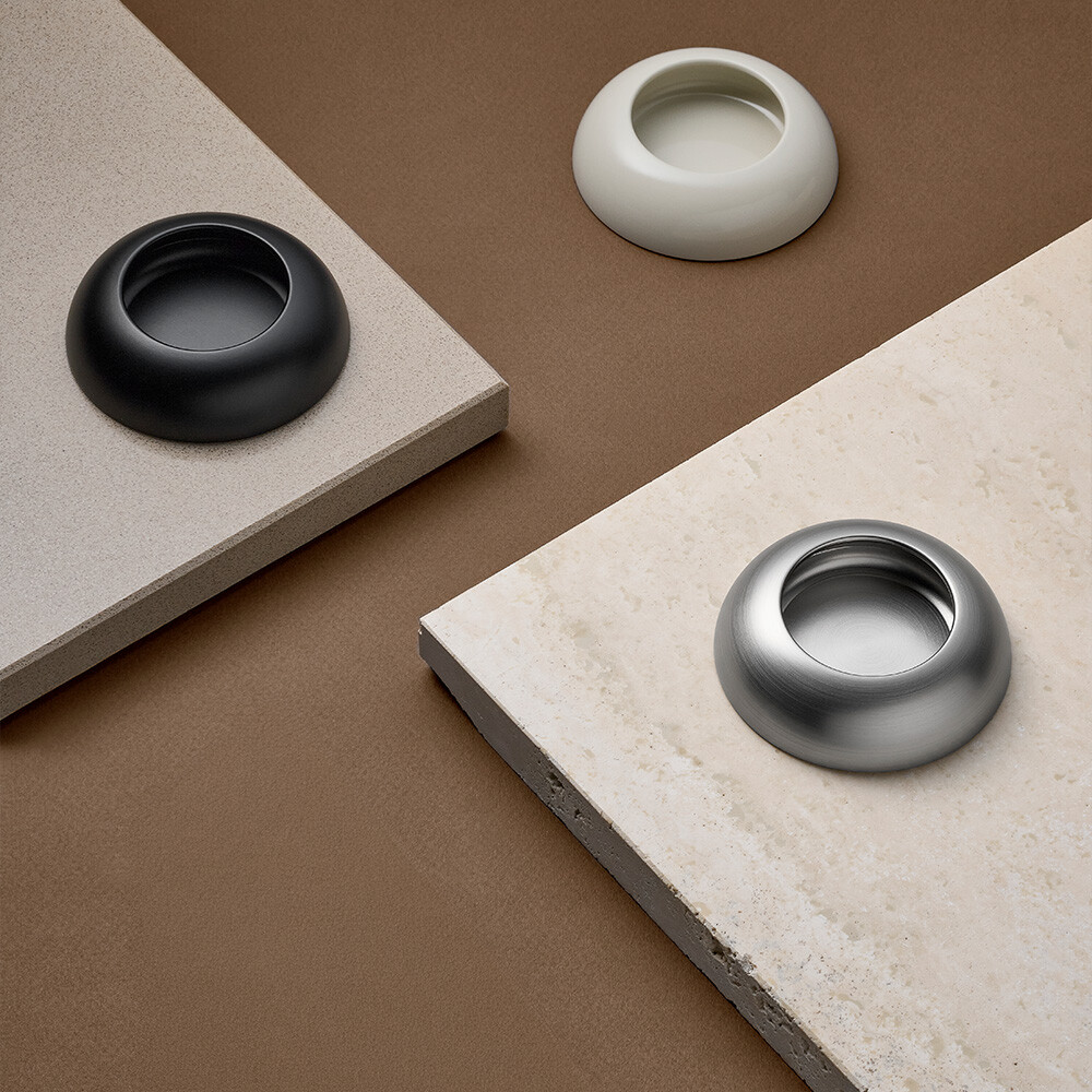 Möbelgriff Cup - 73mm - Glossy Dusty Creme
