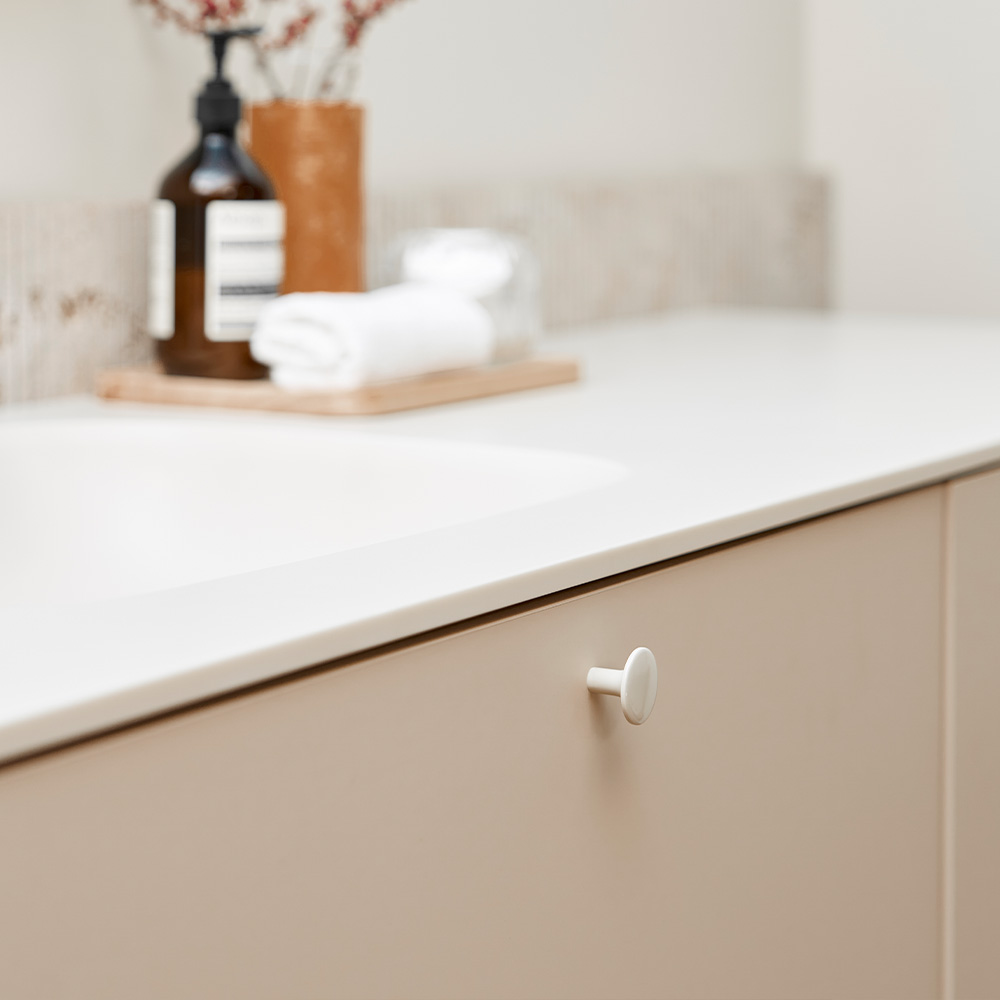 Möbelknopf Tango - 30mm - Glossy Dusty Creme