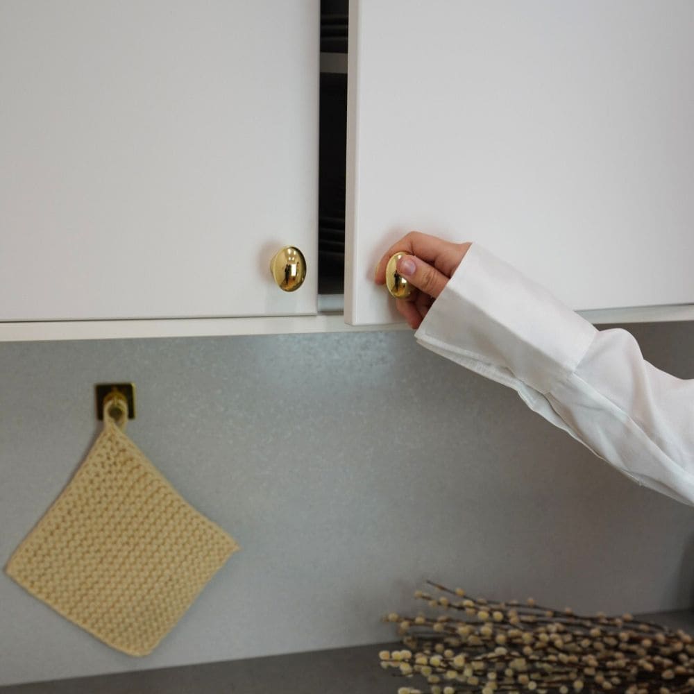 Möbelknopf 401 - Poliertes Messing