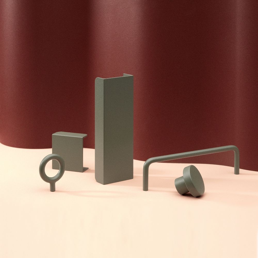 Toniton Circular Knopp - Ash Green