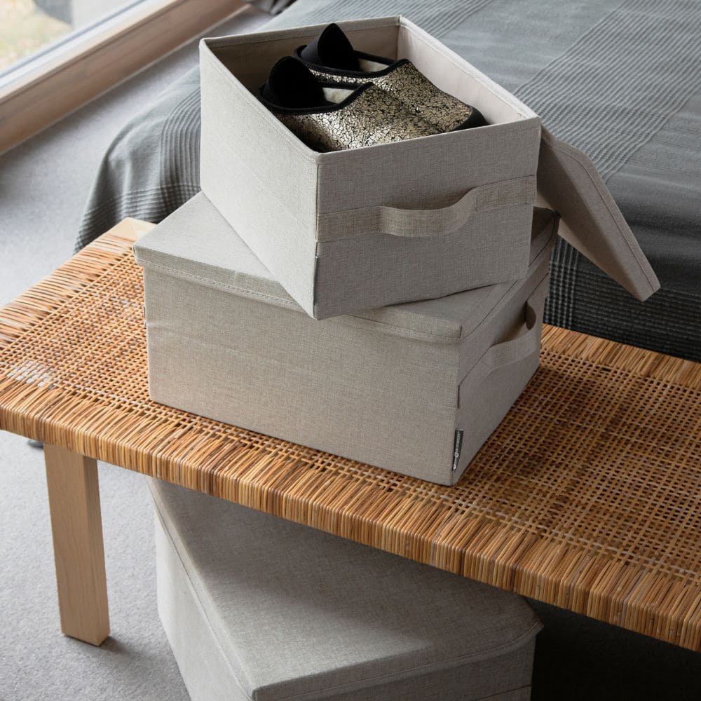 Boxen mit Deckel - Beige