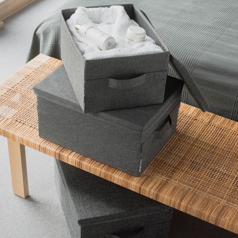 Boxen mit Deckel - Grau