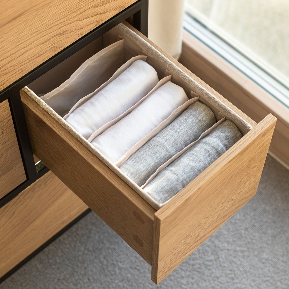 Boxen mit 6 Fächern - Beige