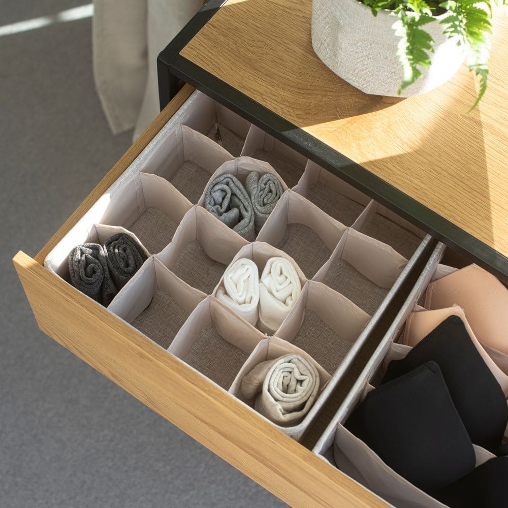 Boxen mit 16 Fächern - Beige